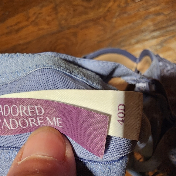 Adore Me Elegant Lace Women's Bra - Blue - Picture 2 of 3